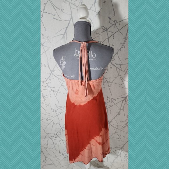 Guru Orange Tie Dye Halter Sundress - Picture 4 of 5
